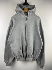 Vintage 90s Russell Athletic Blank Grey Zip Up Hoodie