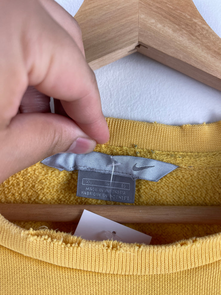 Vintage Nike Mini Swoosh Yellow Crewneck