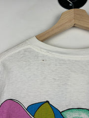 Vintage 90s Betty Boop Biking With Betty All Over Print White Tee