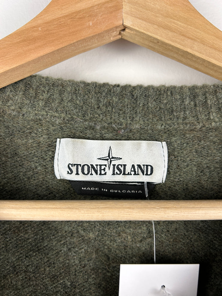 Stone Island Olive Knit Sweater