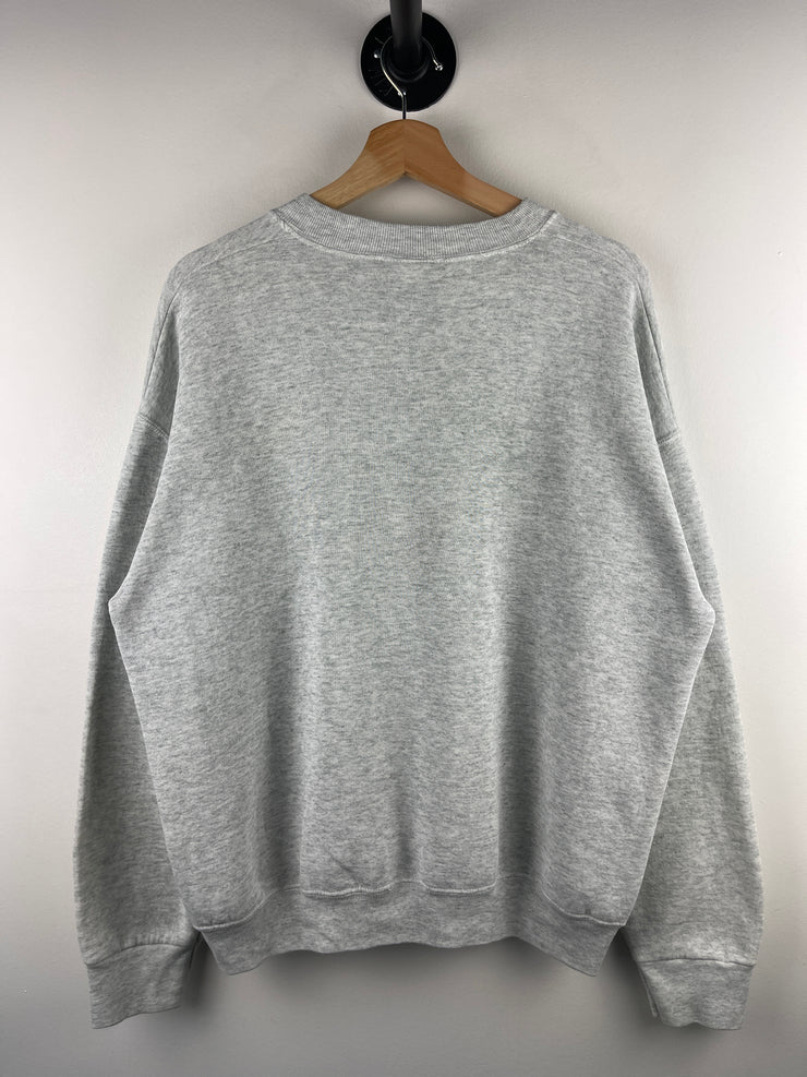 Vintage 90s Syracuse University Embroidered Grey Crewneck