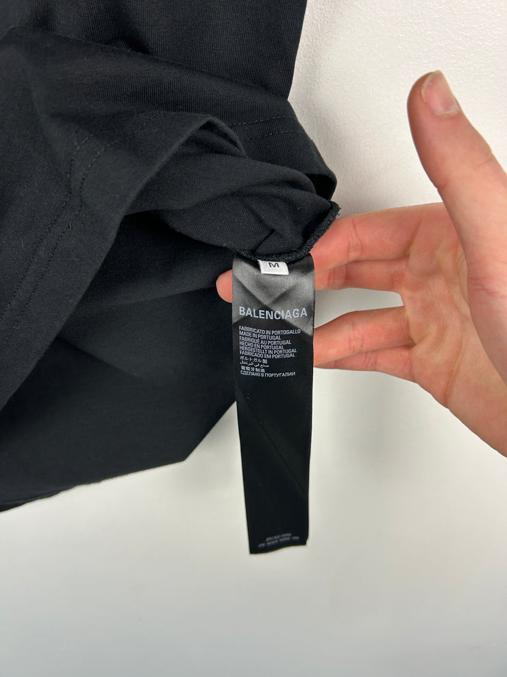 Balenciaga Jersey Apparel Black Tee
