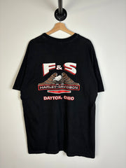 Vintage 90's Harley Davidson Santa Black Tee