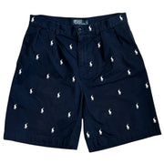 Vintage 90s Polo Ralph Lauren All Over Pony Navy Shorts