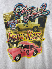 Vintage 90s Nascar Dale Earnhardt From Start To Finish Grey Tee