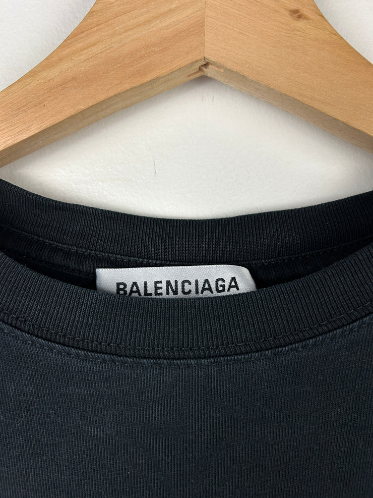 Balenciaga Campaign Logo Black Tee