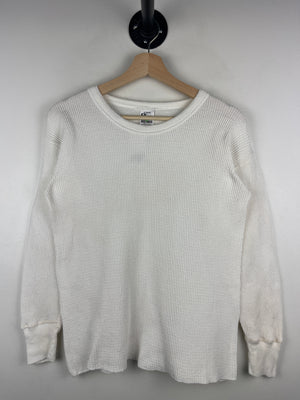 Vintage 90s Deep North White Thermal Long Sleeve