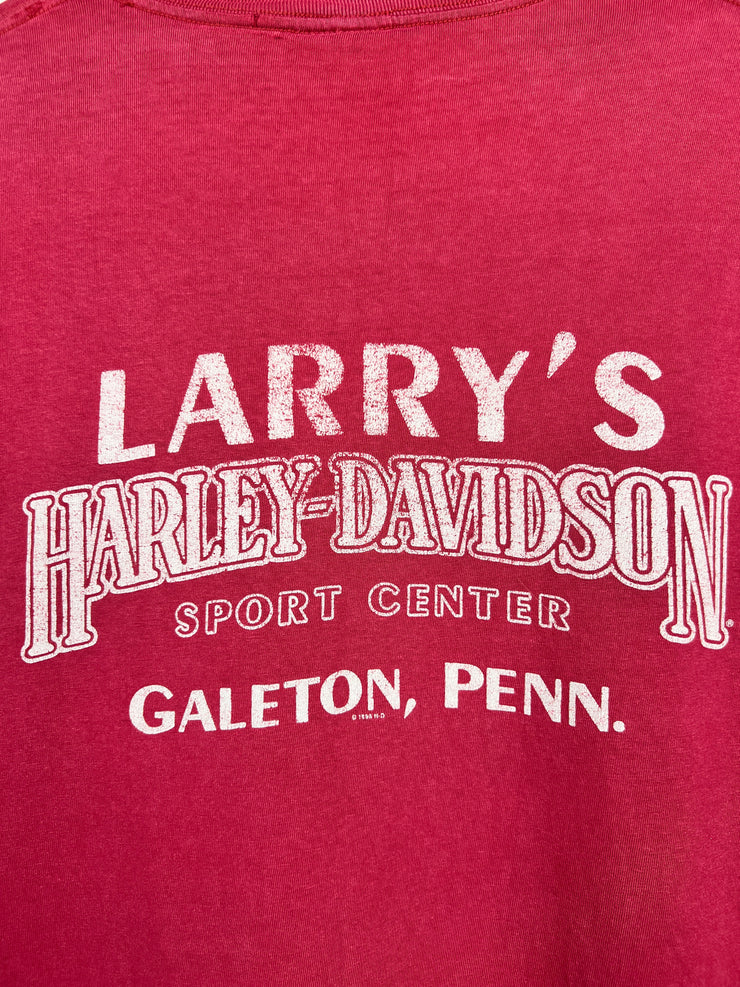 Vintage 90s Harley Davidson Galeton Burgundy Tee