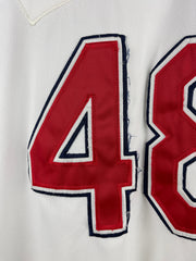 Vintage MLB Nike Cleveland Indians Hafner White Baseball Jersey