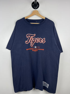 Vintage 2004 MLB Majestic Detroit Tigers Spring Training Navy Tee