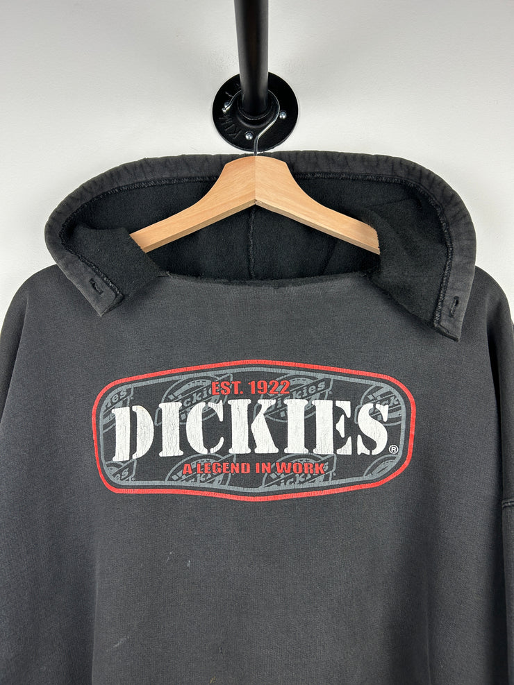Vintage 90s Dickies Thrashed Black Hoodie