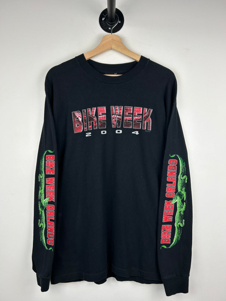 Vintage Harley Davidson Alligator Florida Black Long Sleeve