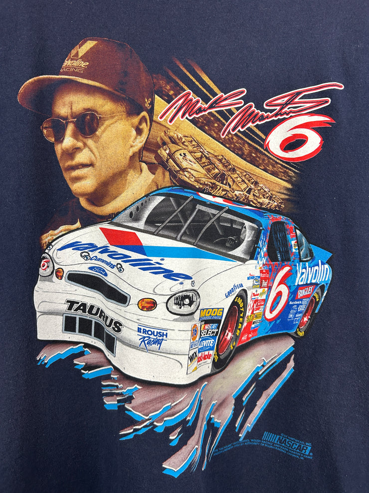 Vintage Nascar Mark Martin Valvoline Navy Tee