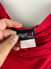 Vintage 90's Digital Women's Red Tube Top