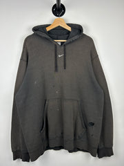 Vintage Nike Middle Swoosh Thrashed Black Hoodie