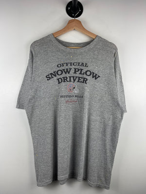Vintage NFL Buffalo Bills Budweiser Snow Plow Driver Grey Tee