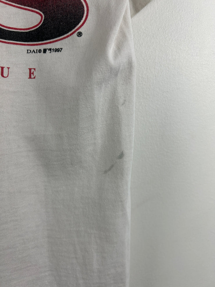 Vintage 90s MLB Cincinnati Reds White Tee