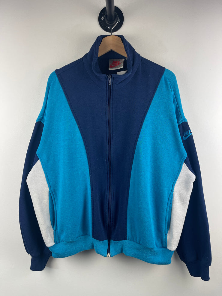 Vintage 80s Nike Blue & Navy Zip Up Sweater