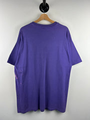 Vintage 90s Banff Skiing Rocky Mountains Purple Tee