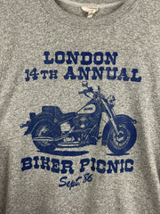 Vintage 80s Biker Picnic London Grey Tee