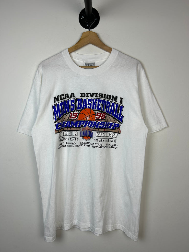 Vintage 90s NCAA Basketball Final Four White Tee