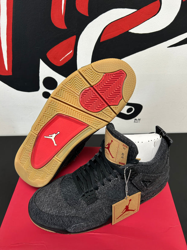 Jordan 4 Levi’s Black (Blank Tab)