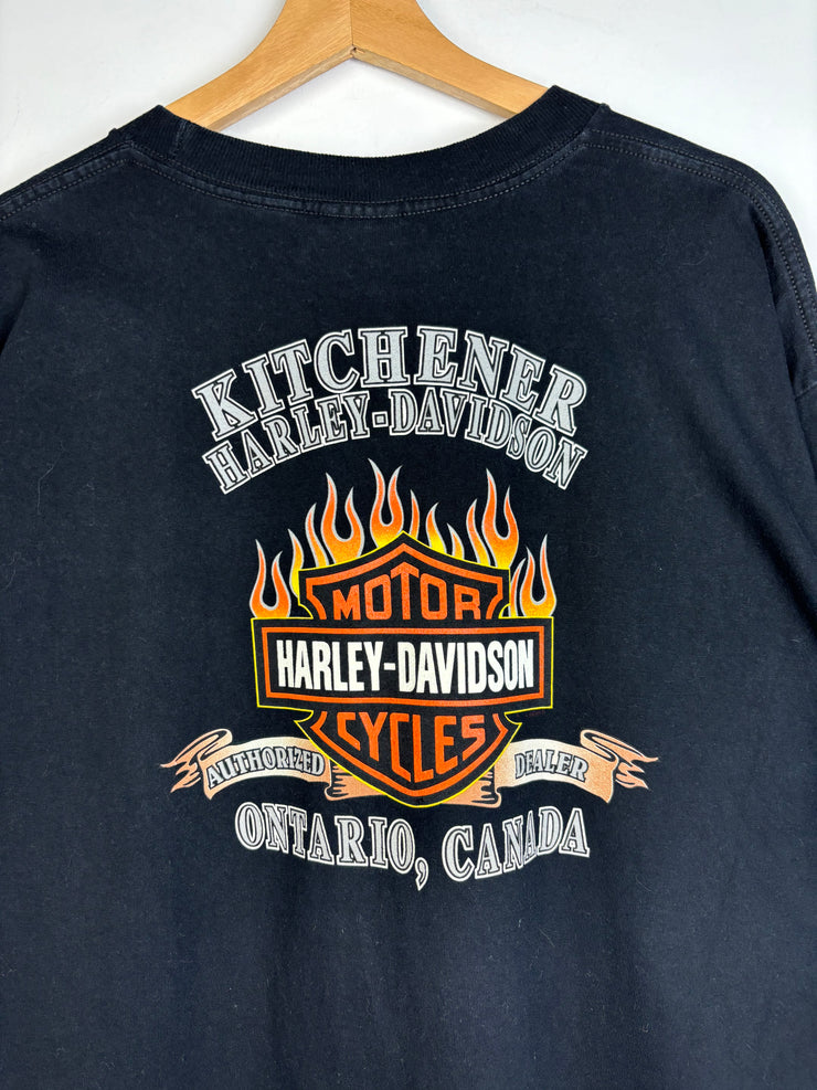 Vintage 2004 Harley Davidson Kitchener Black Tee