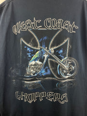 Vintage West Coast Choppers Motorcycle Navy Cut Off Tank Top