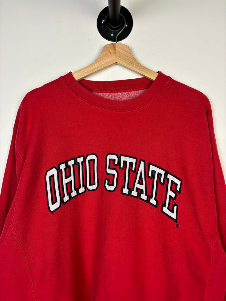 Vintage Steve & Barrys Ohio State University Embroidered Red Crewneck