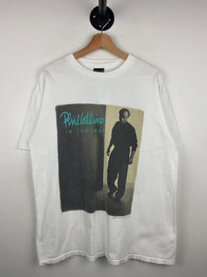 Vintage 90s Phil Collins Both Sides Of The World Tour Brockum White Tee