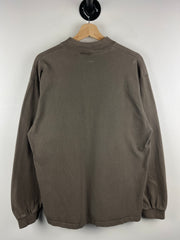 Vintage 90s Nike Golf Swoosh Tonal Brown Mock Neck Long Sleeve