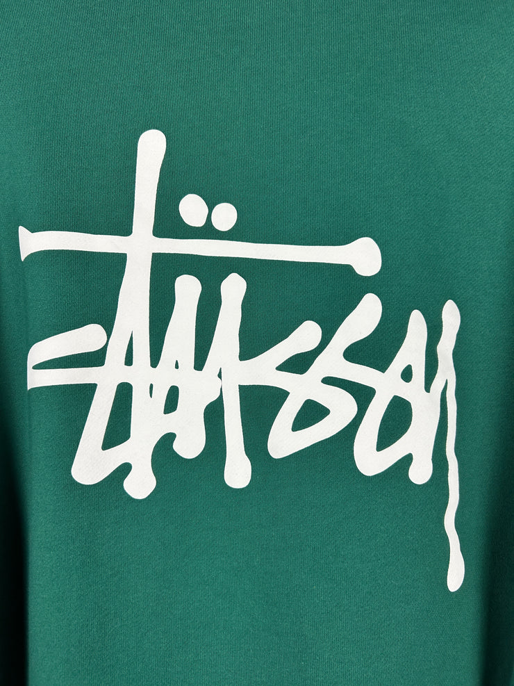 Stussy Script Forest Green Crewneck