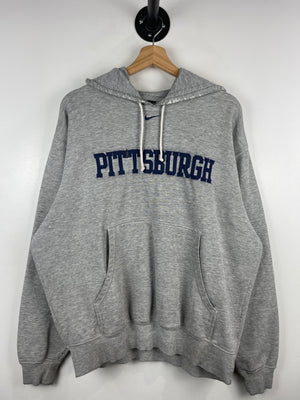 Vintage 90s Nike Pittsburgh Panthers Embroidered Grey Hoodie