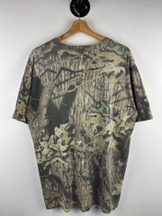 Vintage 90s Mossy Oak Real Tree Camo Pocket Tee