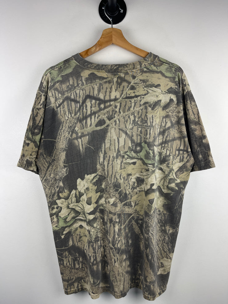 Vintage 90s Mossy Oak Real Tree Camo Pocket Tee
