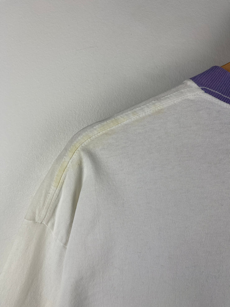 Vintage 90s Stanley Desantis GI Joe White Ringer Tee