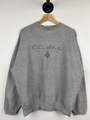 Vintage 90s Ohio State Buckeyes Embroidered Grey Crewneck