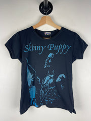 Vintage Y2K Skinny Puppy Parking Lot Boot Women's Black Baby Tee