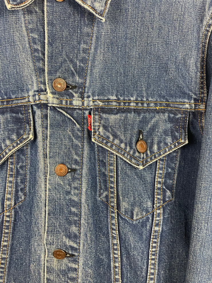 Vintage 60s Levis Big E Type 3 521 Blue Denim Trucker Jacket