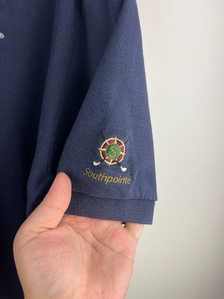 Vintage 90s Polo Ralph Lauren Golf Embroidered Navy Polo