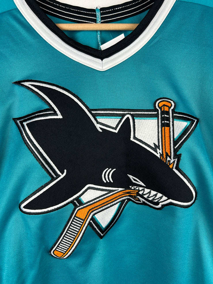 Vintage 90s NHL CCM San Jose Sharks Teal Hockey Jersey