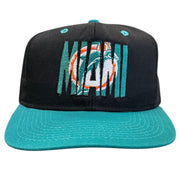Vintage 90s NFL #1 Apparel Miami Dolphins Spellout Black Snapback Hat