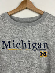 Vintage Michigan Wolverines Embroidered Fleece Grey Crewneck