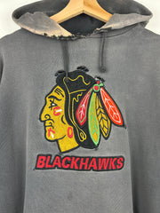 Vintage 90s NHL Nutmeg Chicago Blackhawks Black Hoodie