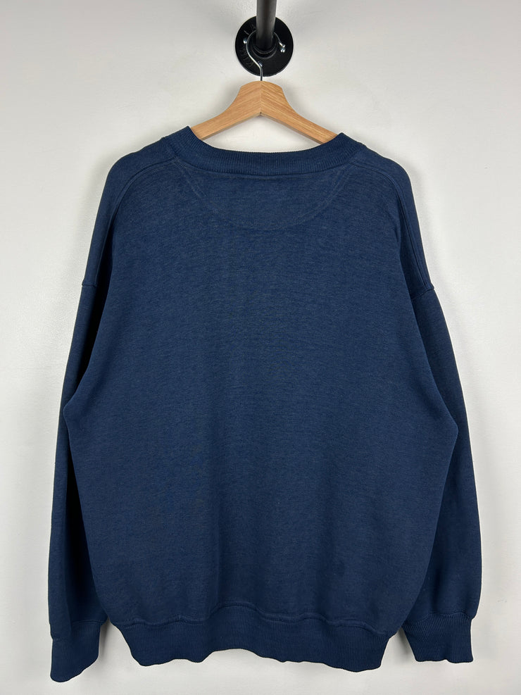 Vintage 90s Penn State Nittany Lions Rose Bowl Football Embroidered Navy Crewneck