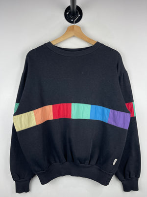 Vintage 90s Ocean Pacific Surf Colour Block Black Crewneck