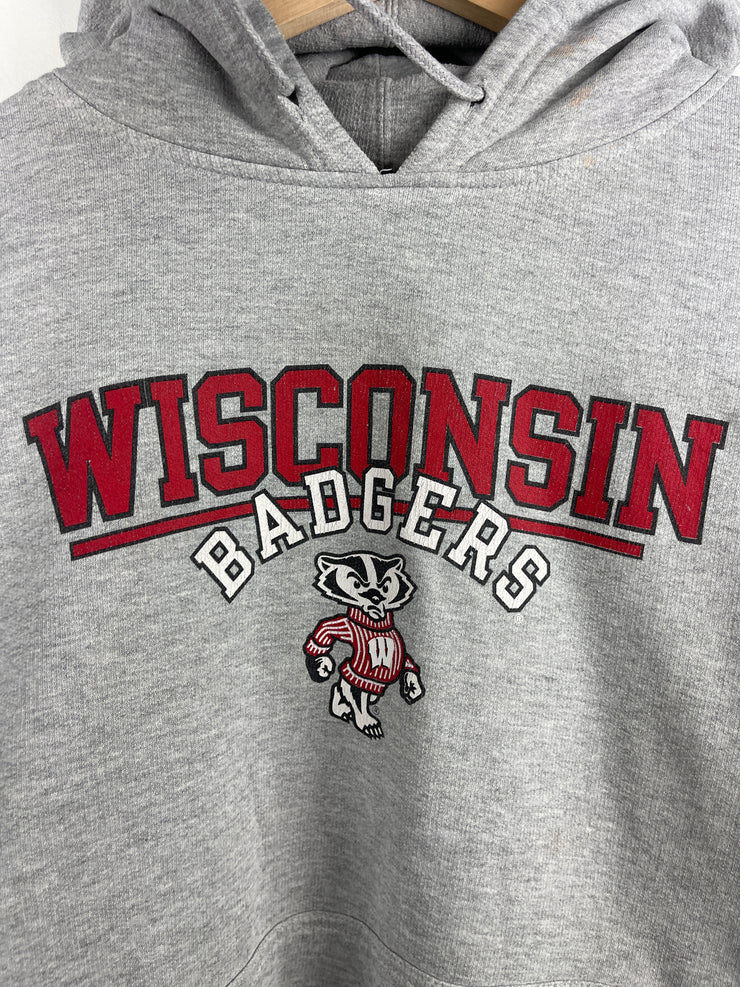Vintage Wisconsin Badgers Grey Hoodie