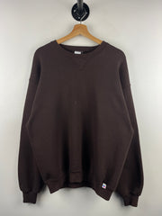 Vintage 90s Russell Athletic Blank Brown Crewneck