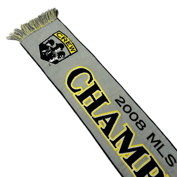 Vintage 2008 Columbus Crew MLS Cup Champions Soccer Grey Scarf
