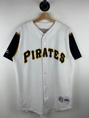Vintage MLB Majestic Pittsburgh Pirates Rob Mackowiak White Baseball Jersey